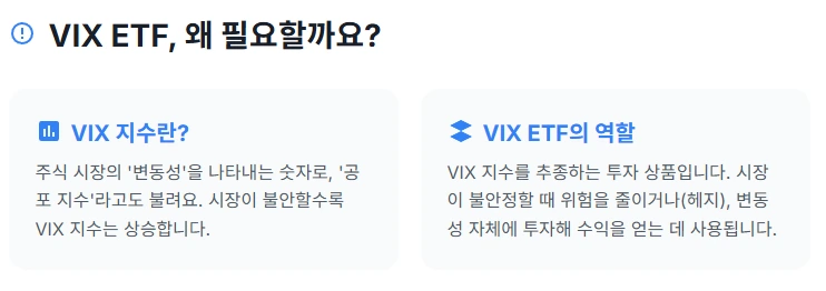 VIX ETF, 왜 필요할까요?