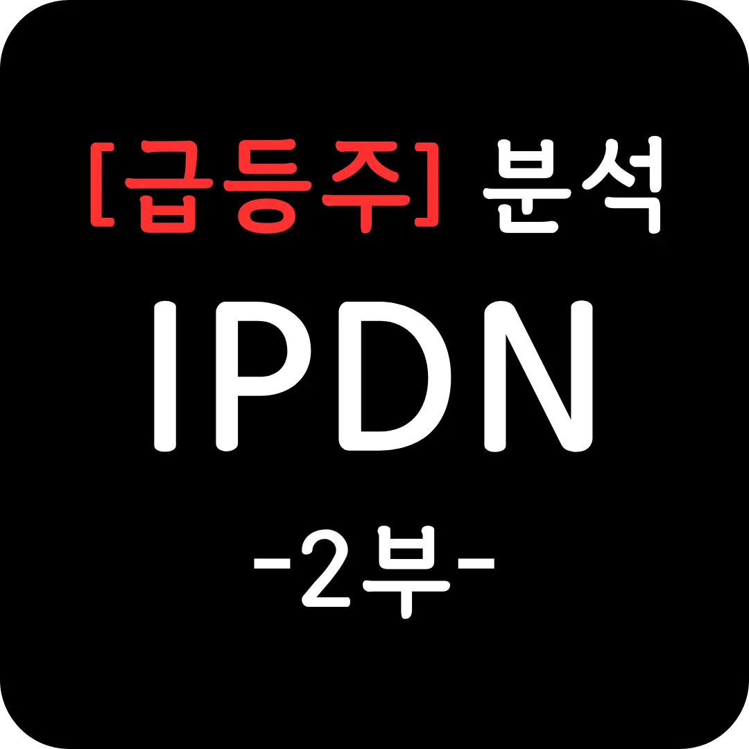 [급등주] IPDN 심층 분석 2부