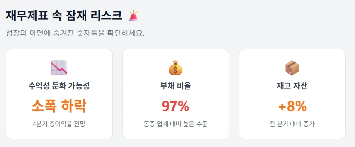 AVGO 재무제표 속 잠재 리스크