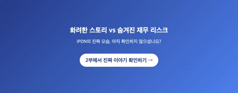 IPDN 재무리스크 확인하기