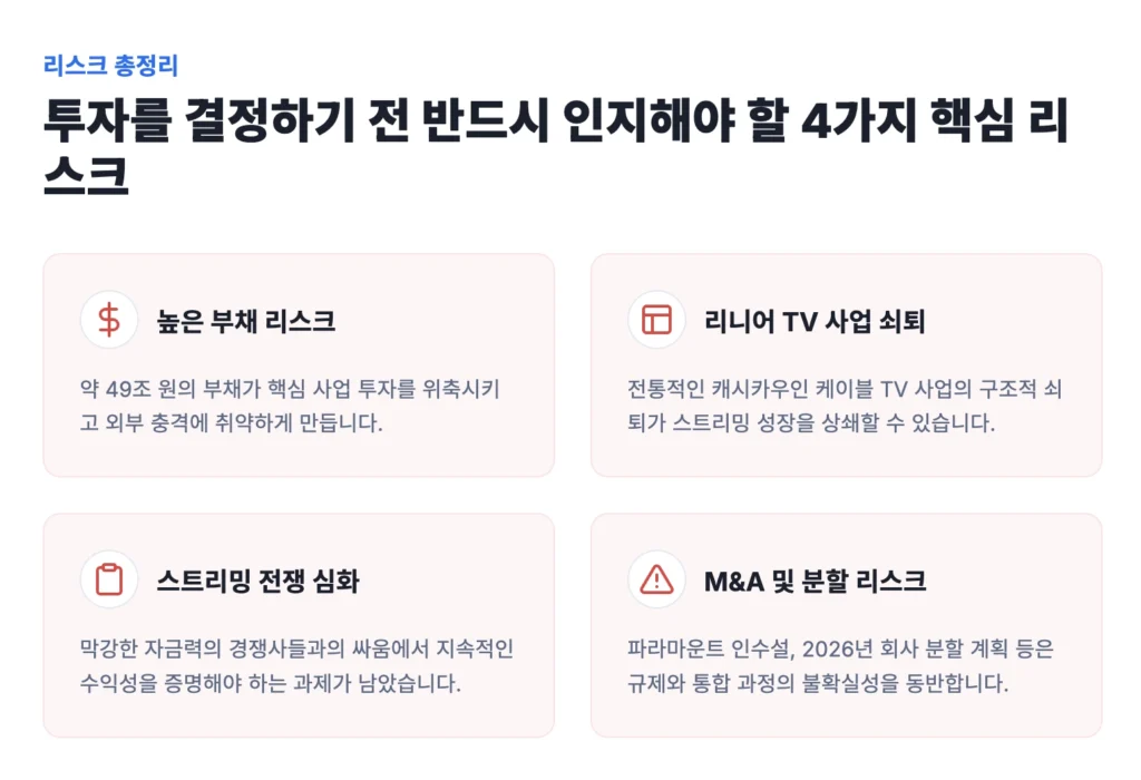 WBD 투자 핵심 리스크 4가지